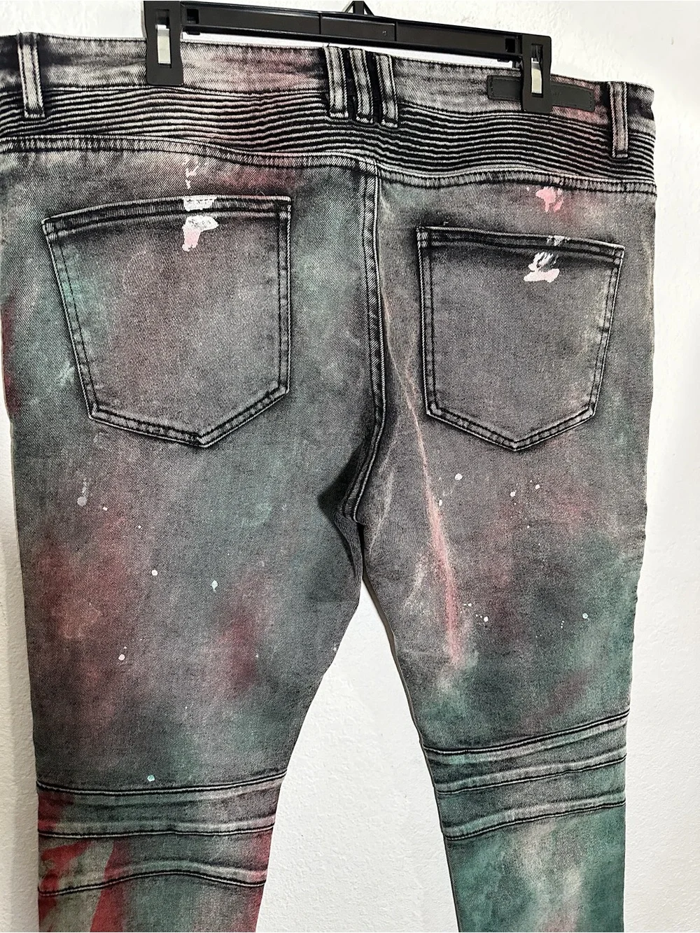 Embellish Men's Moto Spray Paint Skinny Jeans Size 38 - 32